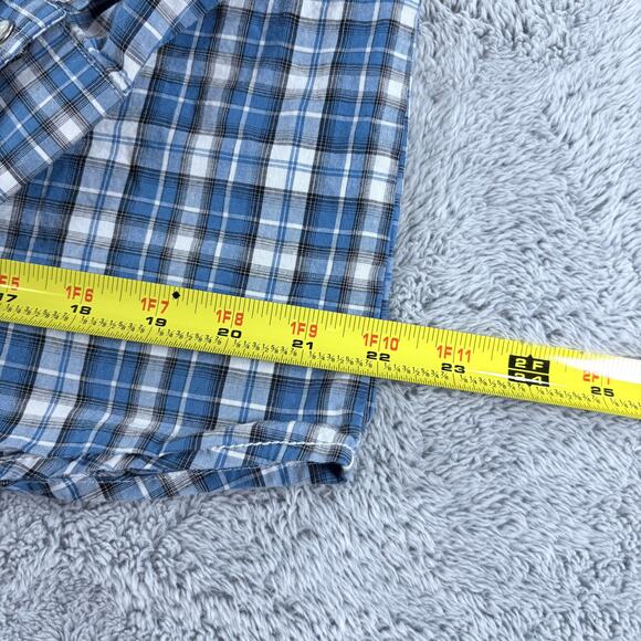 Wrangler Retro Western Plaid Pearl Snap Long Sleeve Shirt Sz L - Picture 9 of 9